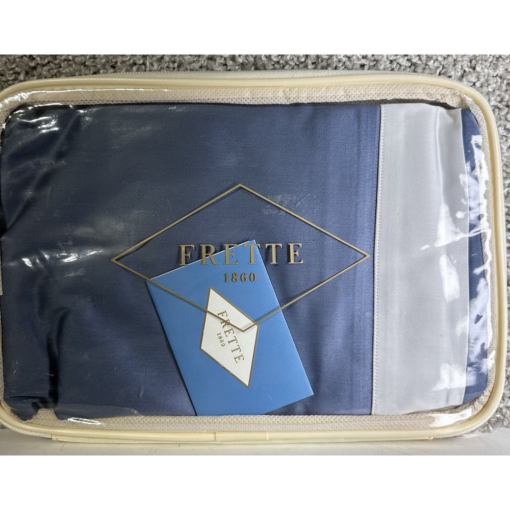 Frette Flying Euro Sham GrisBlu Milk 26x26‎ Cotton Italy New